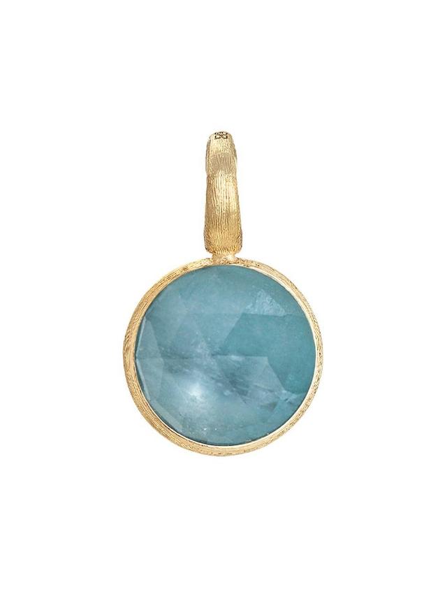 Womens Jaipur Color 18K Yellow Gold & Aquamarine Small Pendant Product Image