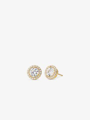 Precious Metal-Plated Sterling Pavé Studs Product Image