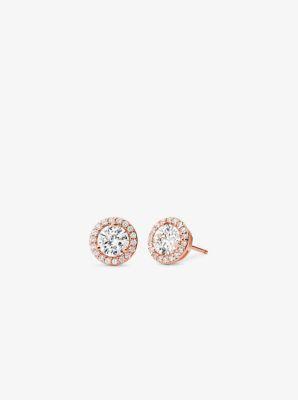 Precious Metal-Plated Sterling Pavé Studs Product Image