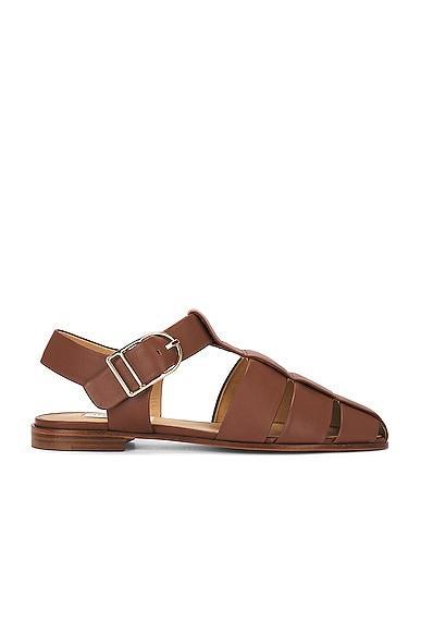 Gabriela Hearst Lynn Sandal in Cognac - Cognac. Size 39.5 (also in ). Product Image