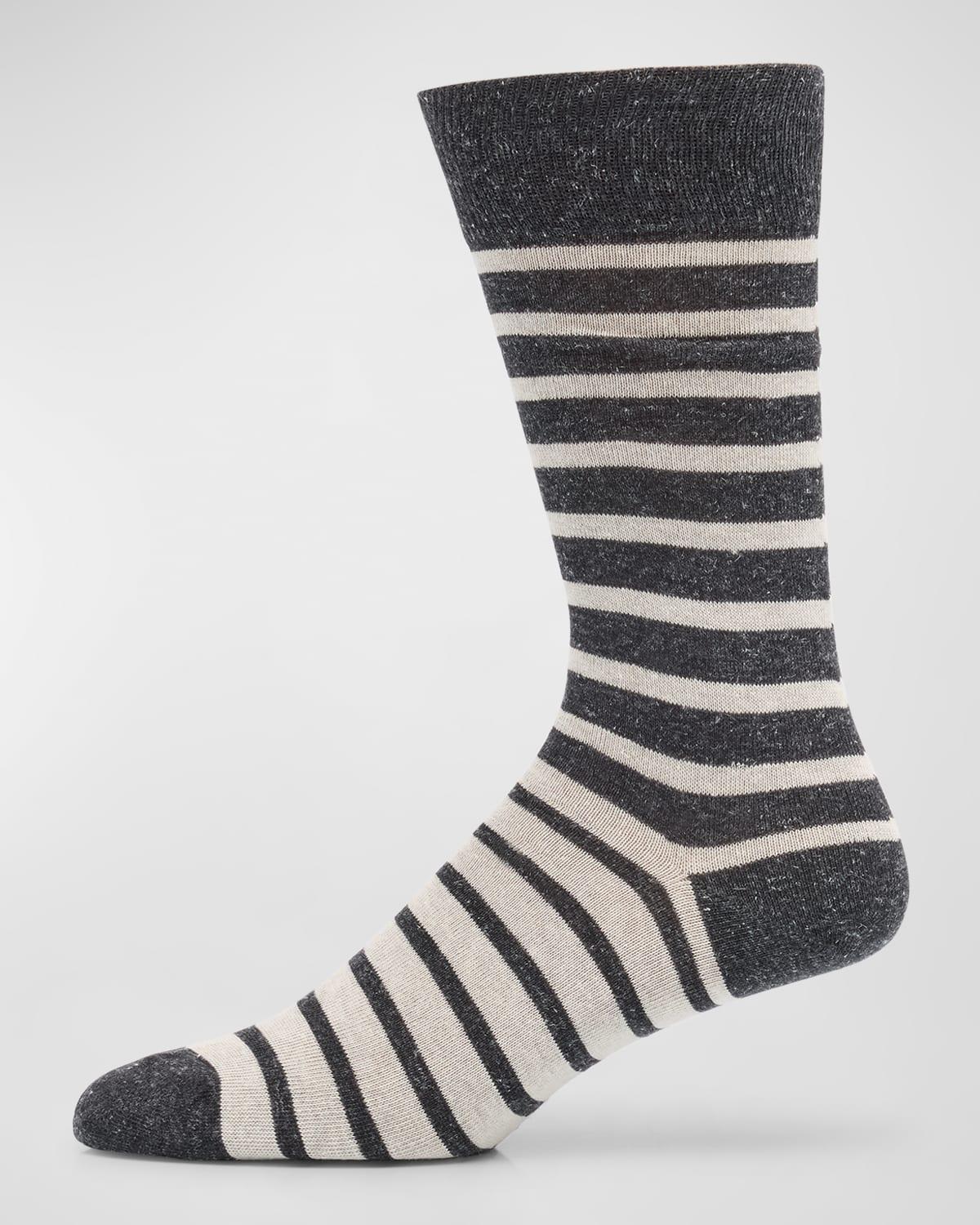 Men's Geoffrey Breton Stripe Crew Socks Product Image