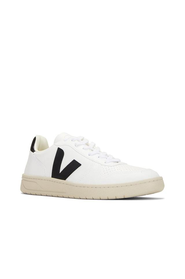 Veja V-10 Sneaker in Extra White & Black - White. Size 37 (also in ). Product Image