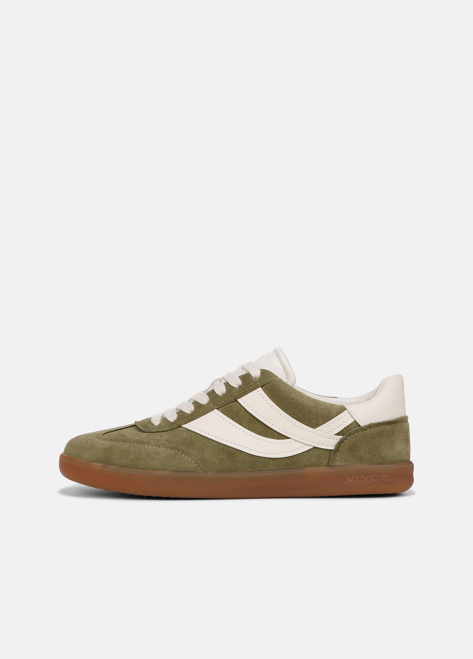 Womens Oasis Suede & Leather Sneaker, Fern Green/milk, Size 6 Vince Product Image