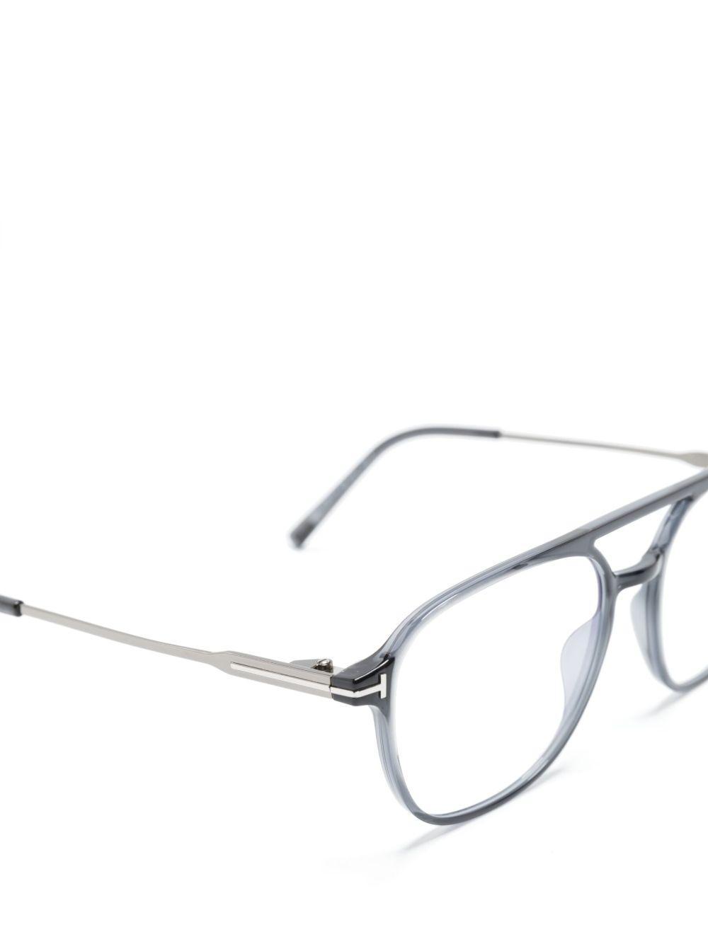 TOM FORD Pilot-frame Acetate Glasses In Blue Product Image