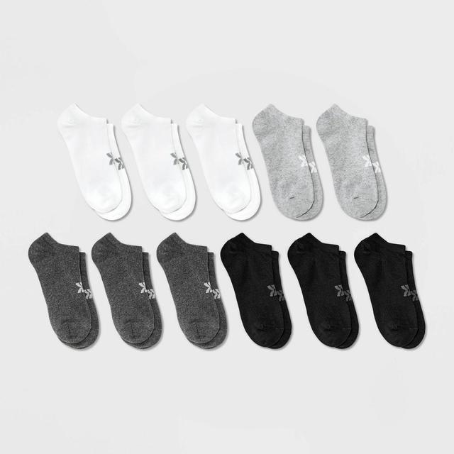 Women's Lightweight 10+1 Bonus Pack No Show Athletic Socks - All In Motion™ White/Black/Gray 4-10 Product Image