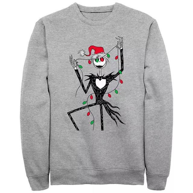 Disneys The Nightmare Before Christmas Big & Tall Jack With Xmas Lights Graphic Fleece Pullover, Mens Product Image