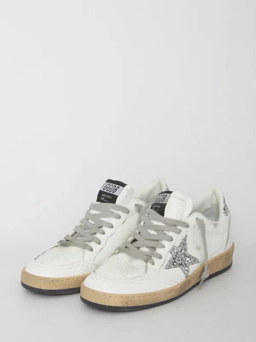 Ball Star Sneakers In Weiss Product Image