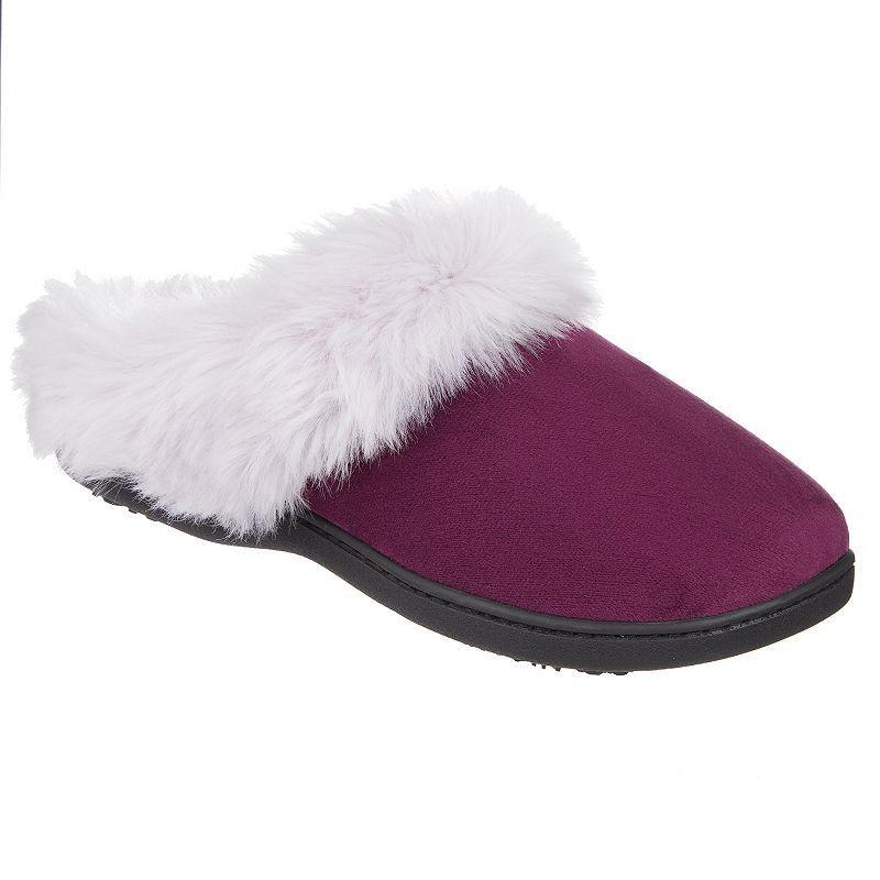 isotoner Memory Foam Velour Valerie Comfort Hoodback Womens Slippers Product Image