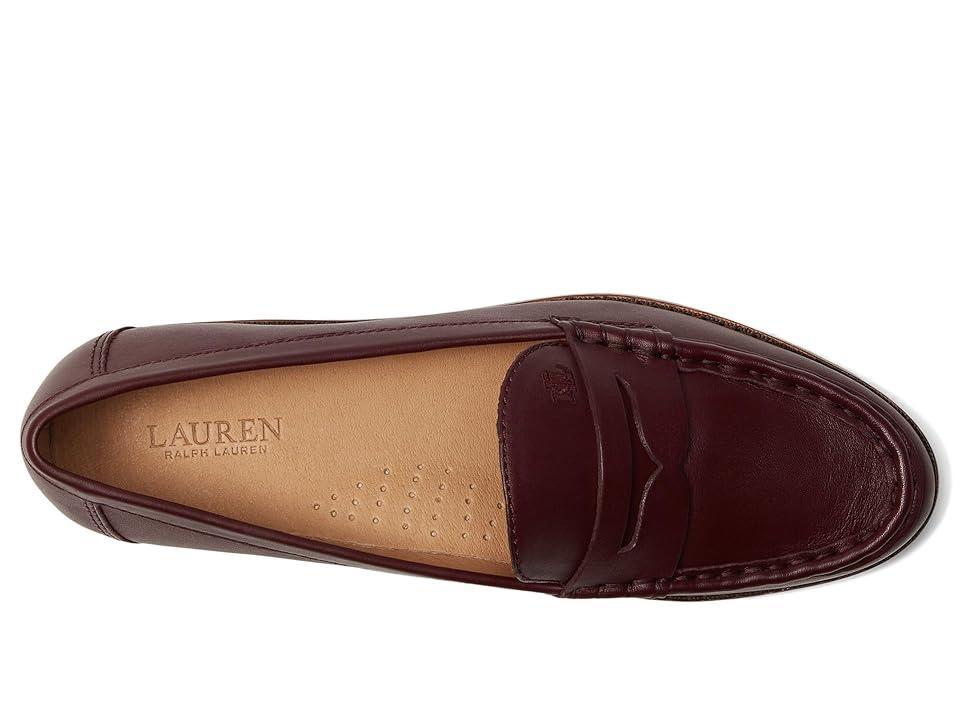 Lauren Ralph Lauren Wynnie Nappa Leather Loafer (Pinot Noir) Women's Shoes Product Image