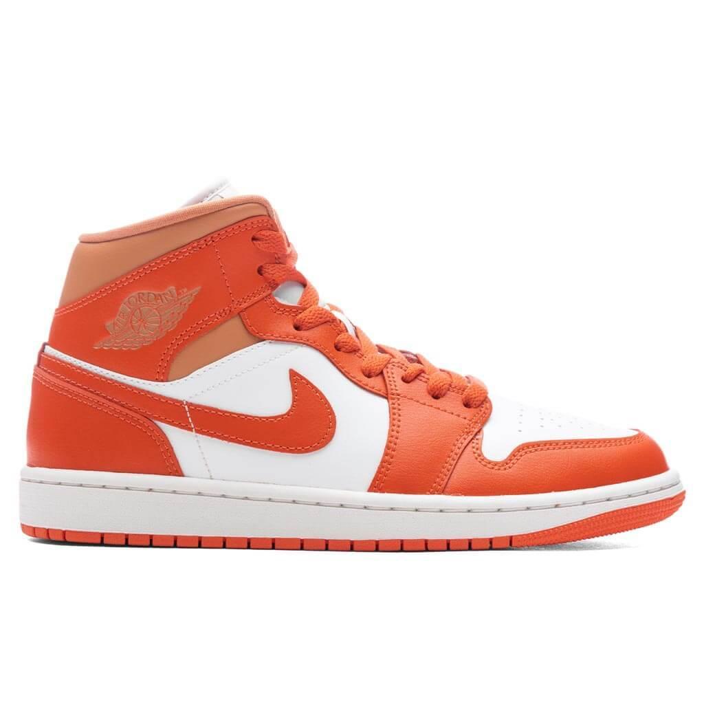 Air Jordan 1 Mid Women's - Summit White/Cosmic Clay/Amber Brown Female Product Image