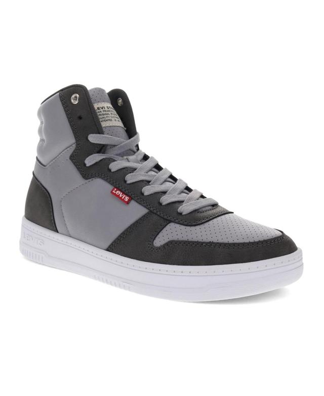 Levis Mens Drive High Top Faux-Leather Lace-Up Sneakers Product Image