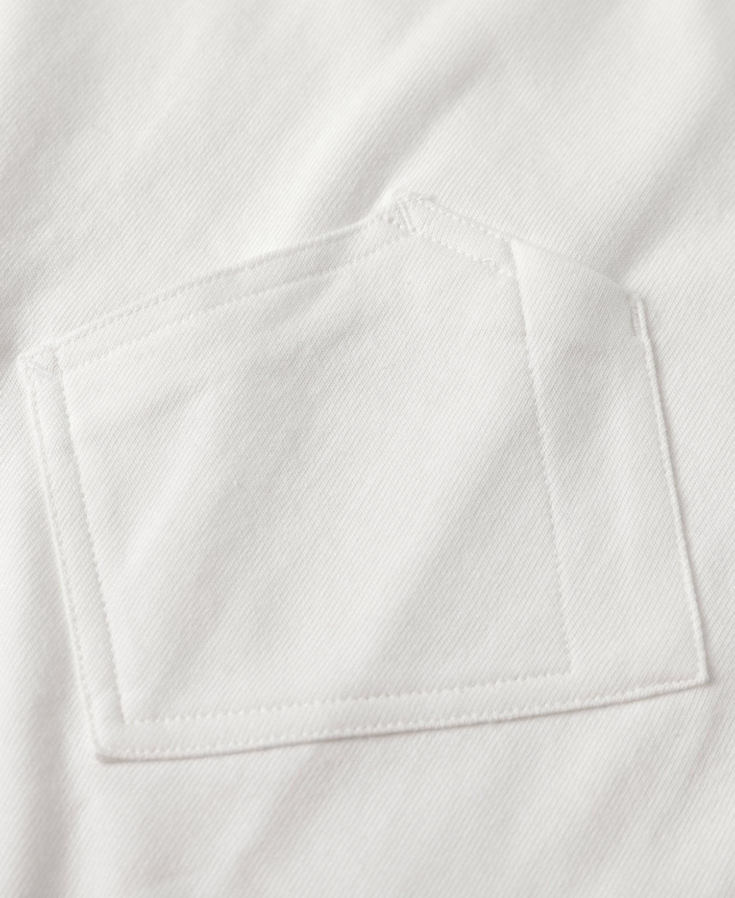 1930s Slanted Pocket Tubular T-Shirt - White Product Image