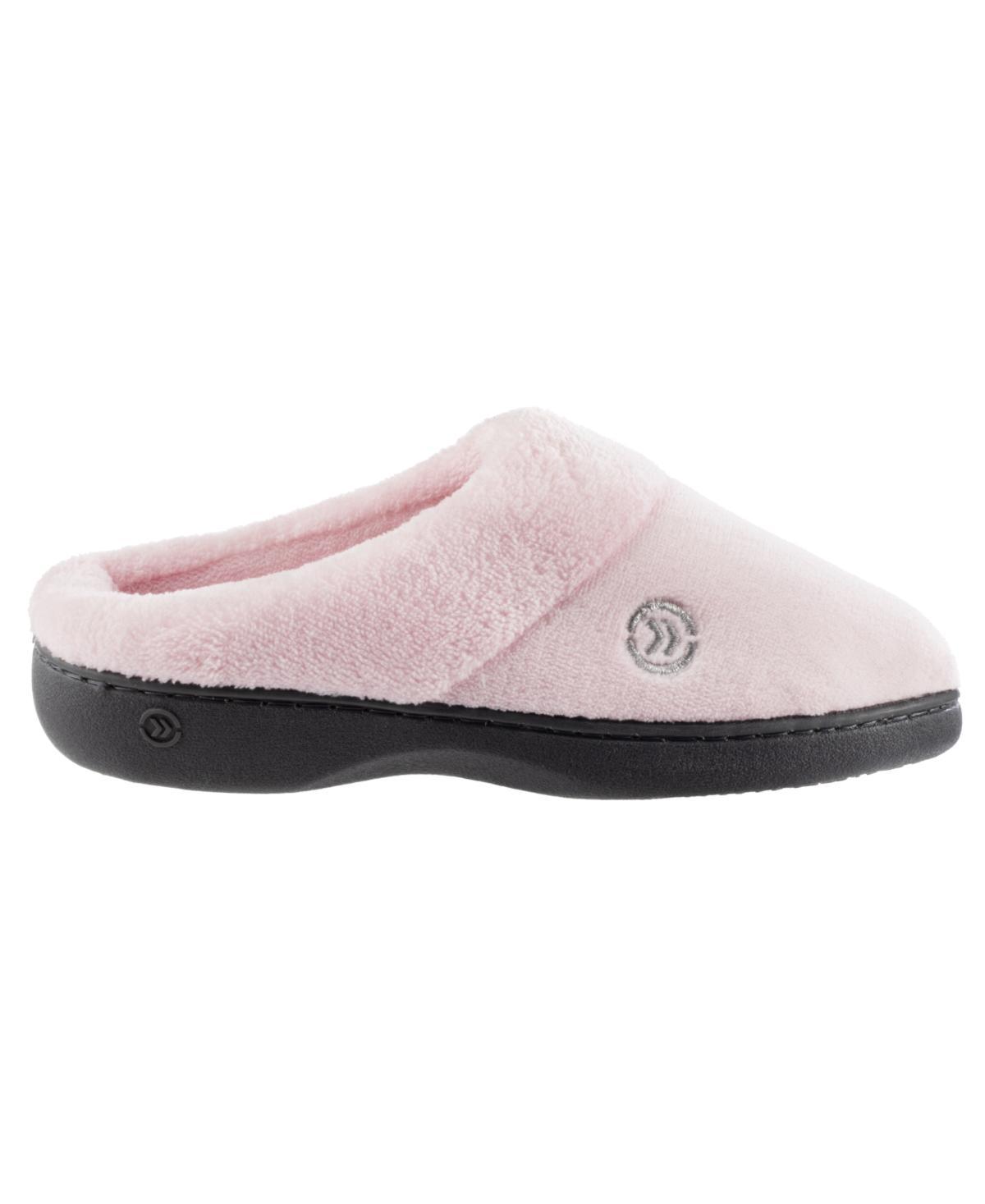 isotoner Mixed Microterry Hoodback Womens Slippers Product Image