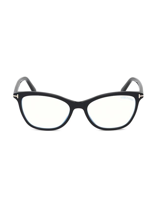 Womens 52MM Square Blue Filter Eyeglasses Product Image