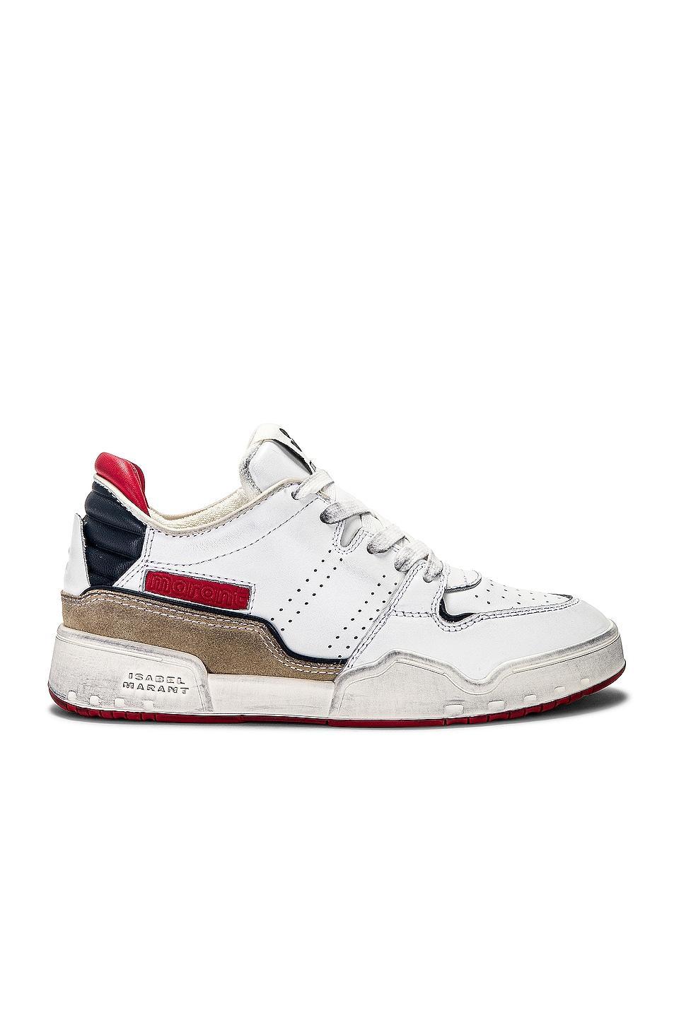 Isabel Marant Emree Classic Stadium Sneaker in Blue - White. Size 41 (also in ). Product Image