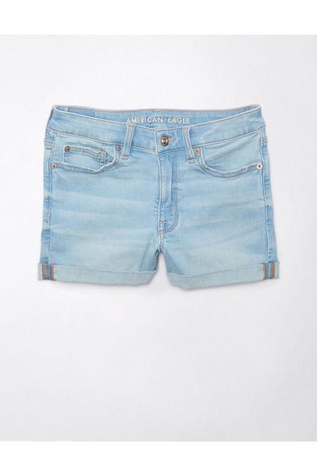 AE Next Level High-Waisted V-Rise Denim Short Short Womens Product Image