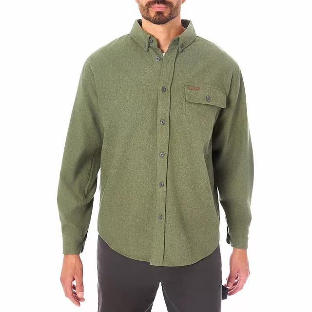 Mens Smiths Workwear Extra Heavyweight Chamois Flannel Shirt Grey Olive Product Image