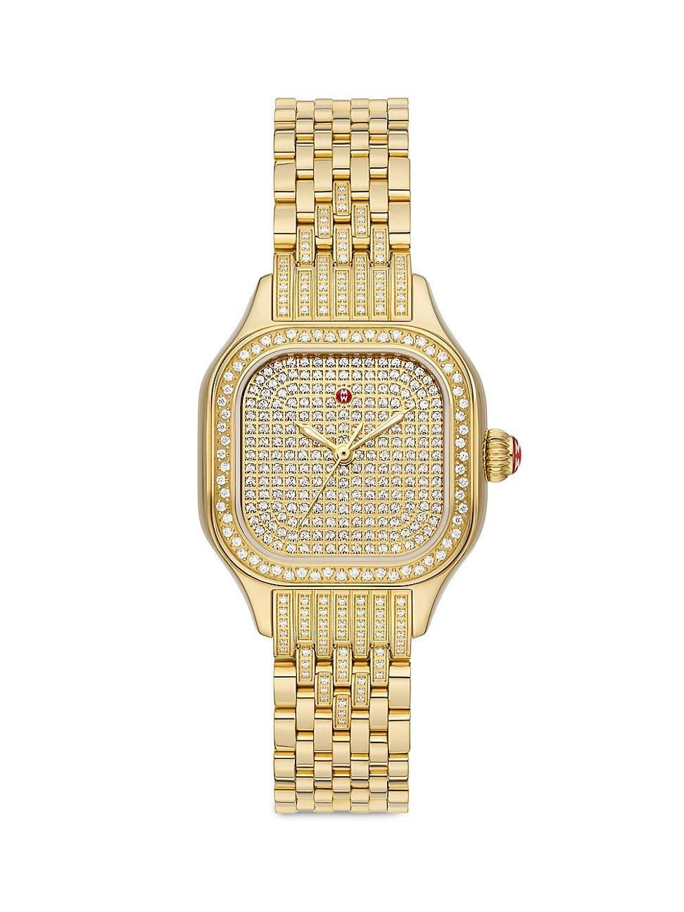 Womens Meggie 18K-Gold-Plated & 2.8 TCW Diamond Bracelet Watch/29MM Product Image