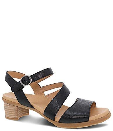 Dansko Tansy Leather Block Heel Sandals Product Image