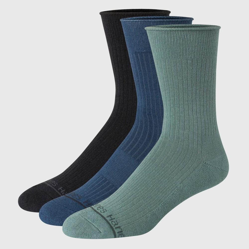 Hanes Originals Premium Mens SuperSoft Crew Socks 3pk 6-12 Product Image