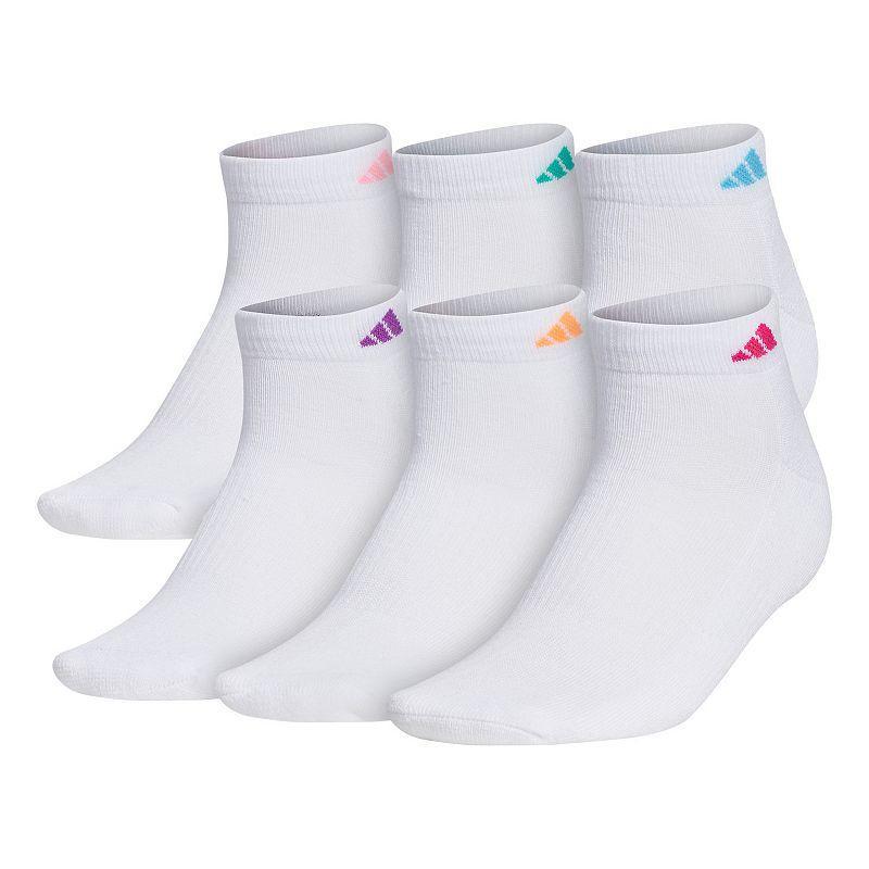 adidas Athletic Cushioned 6-Pack Low-Cut Socks White M Product Image