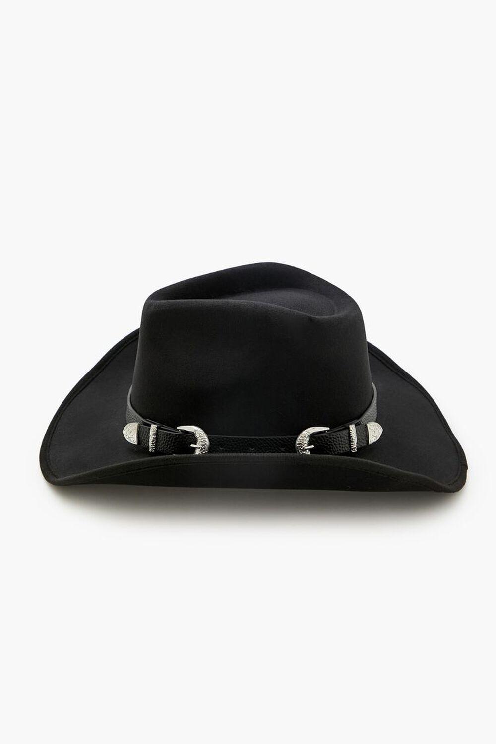 Dual Buckled-Trim Cowboy Hat | Forever 21 Product Image