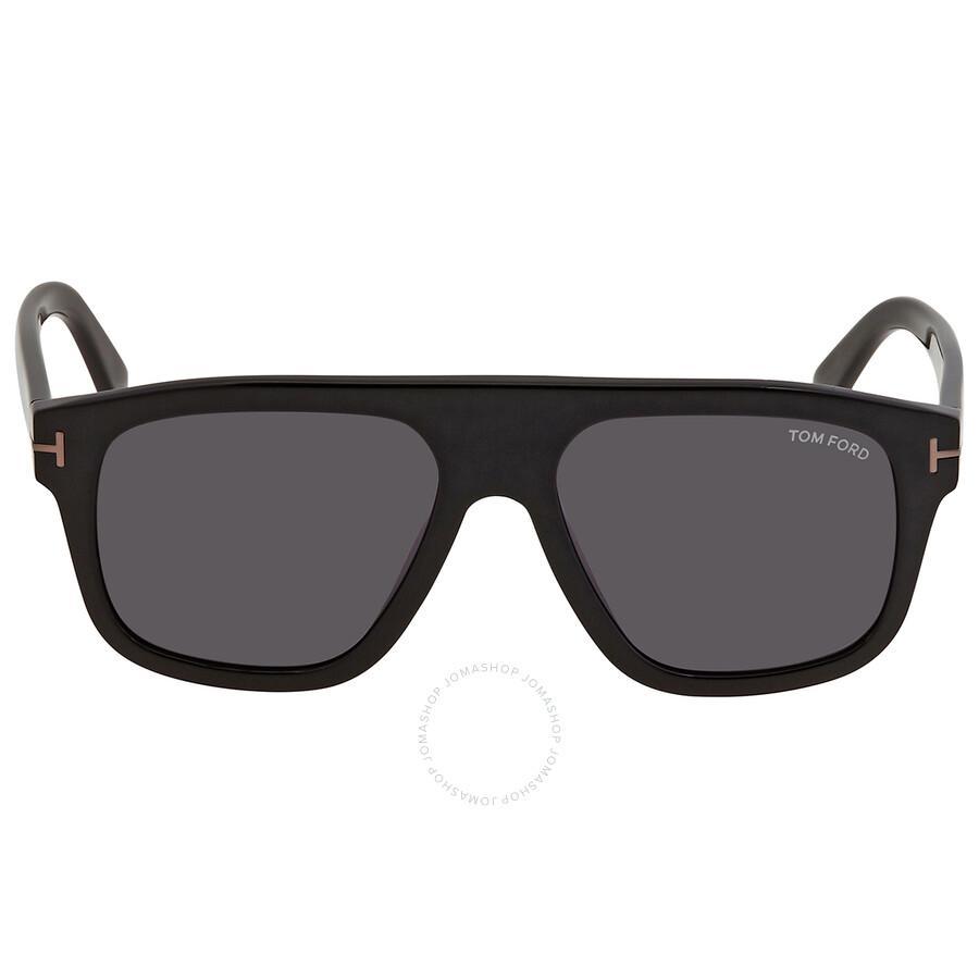 TOM FORD Thor Smoke Rectangular Men's Sunglasses Ft0777-n 01a 56 In Black Product Image