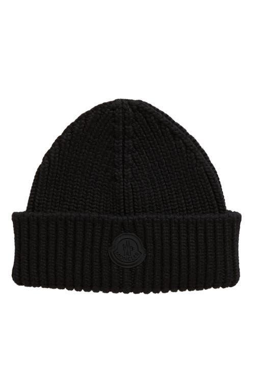 Moncler Logo Patch Virgin Wool Beanie Product Image