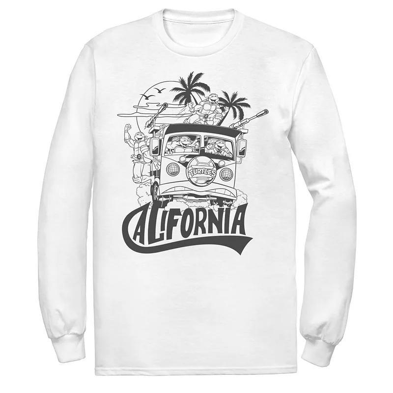 Mens Ninja Turtles California Bus Outline Long Sleeve Tee Product Image