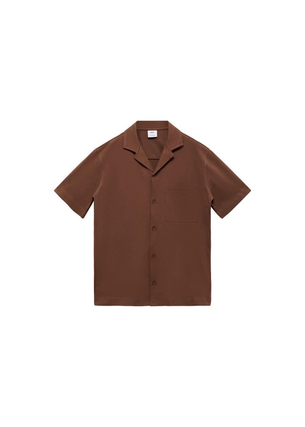 Mango Mens Cotton Short-Sleeved Shirt Product Image