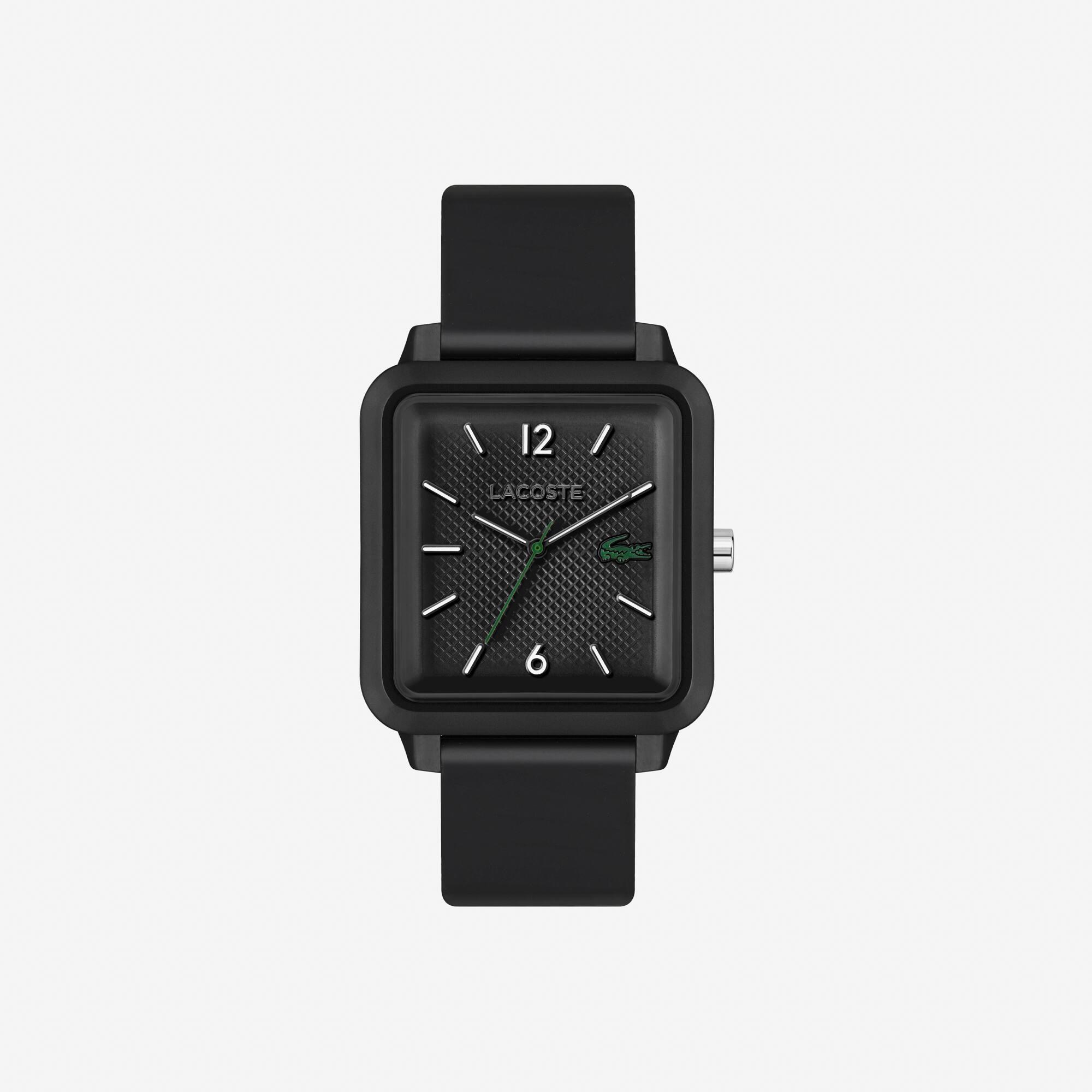 Lacoste.12.12 Studio 3 Hands Watch Black Silicone Product Image