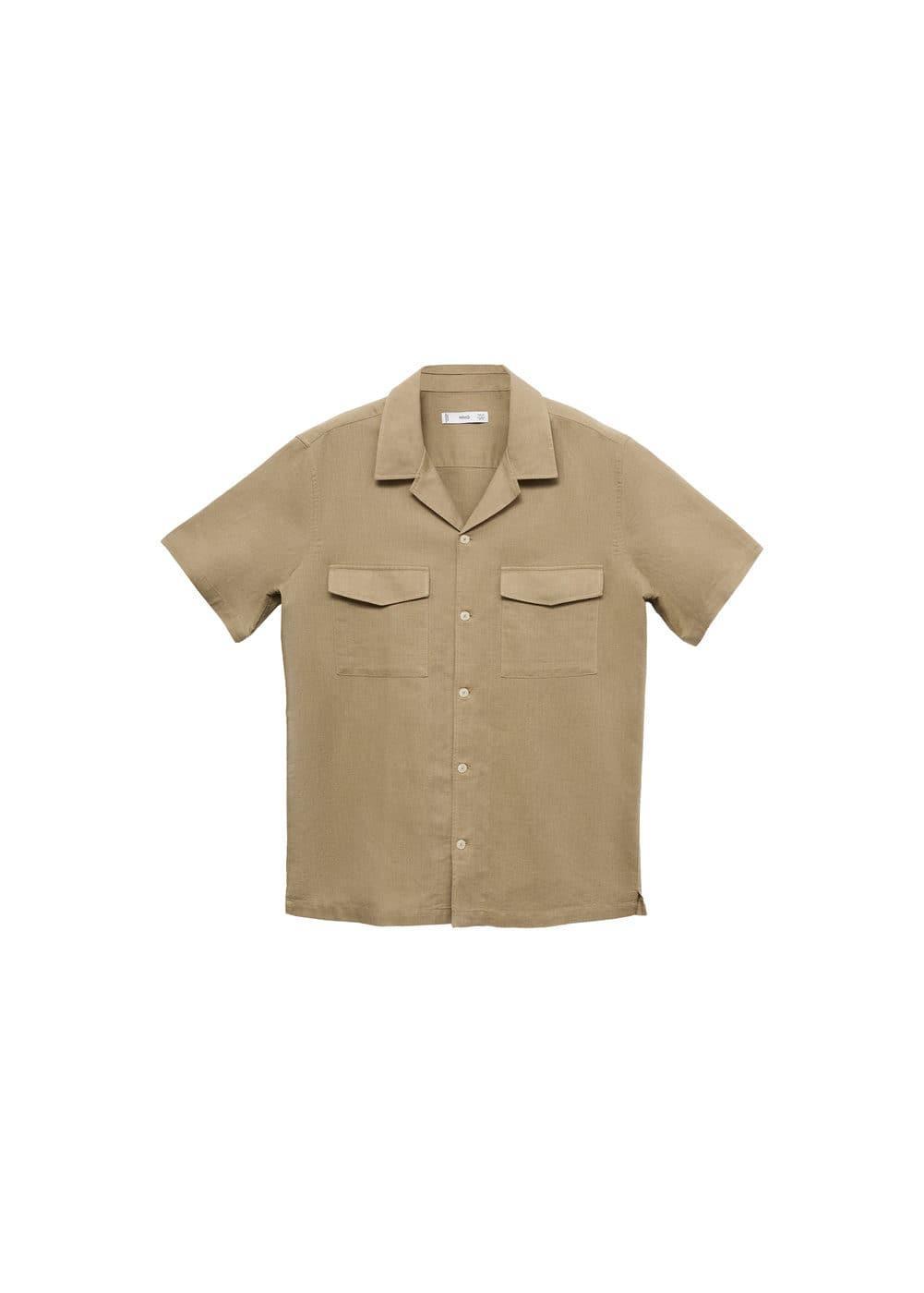 Mango Mens Regular-Fit Linen Cotton Shirt Product Image