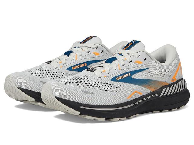 Brooks Adrenaline GTS 23 GTX (Oyster Mushroom/Orange/Blue) Men's Running Shoes Product Image