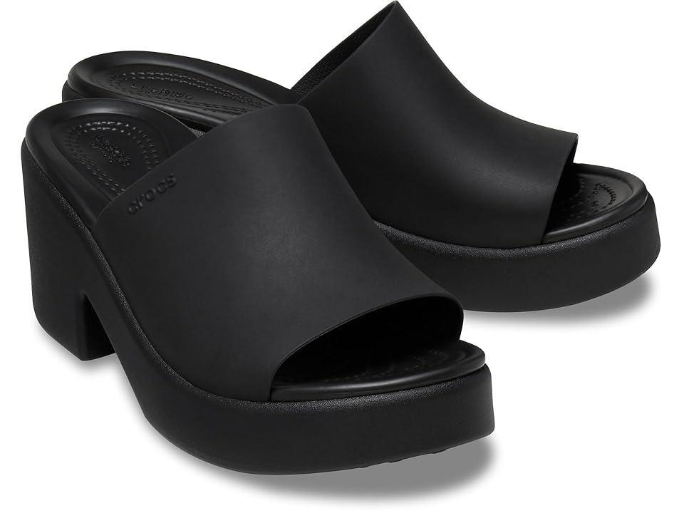 Crocs Brooklyn Slide Heel Black) Women's Shoes Product Image