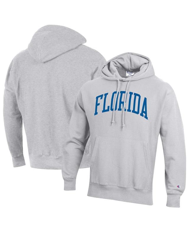 Mens Champion Heathered Gray Florida Gators Big and Tall Reverse Weave Fleece Pullover Hoodie Sweatshirt Product Image