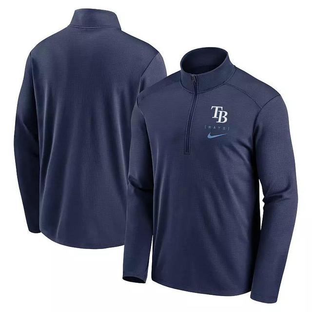 Mens Nike Navy Cleveland Guardians Franchise Logo Pacer Performance Half-Zip Top Grd Blue Product Image