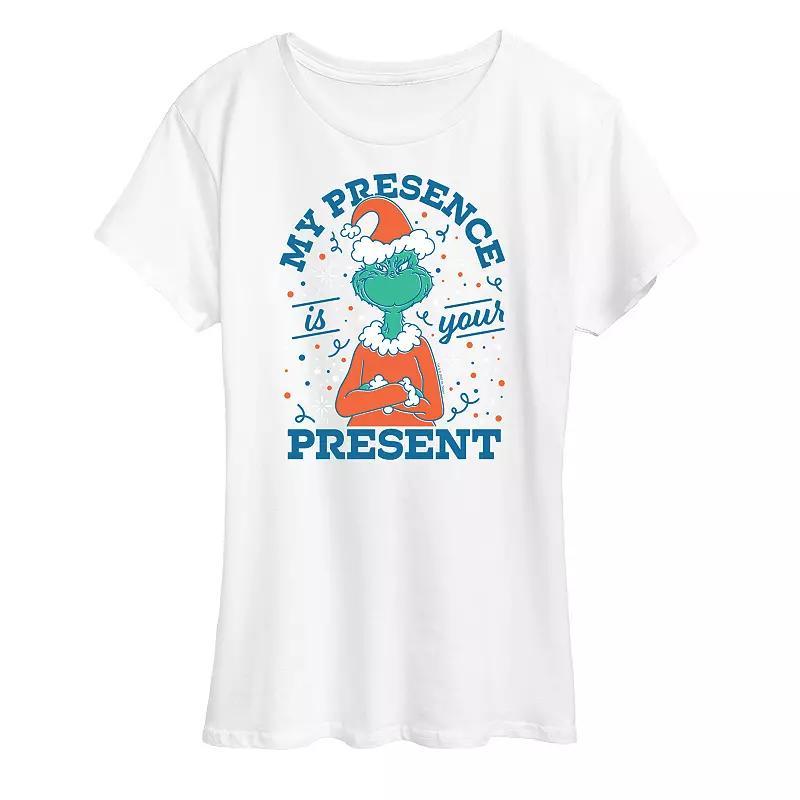 Womens Dr. Seuss The Grinch Present Graphic Tee, Girls Product Image