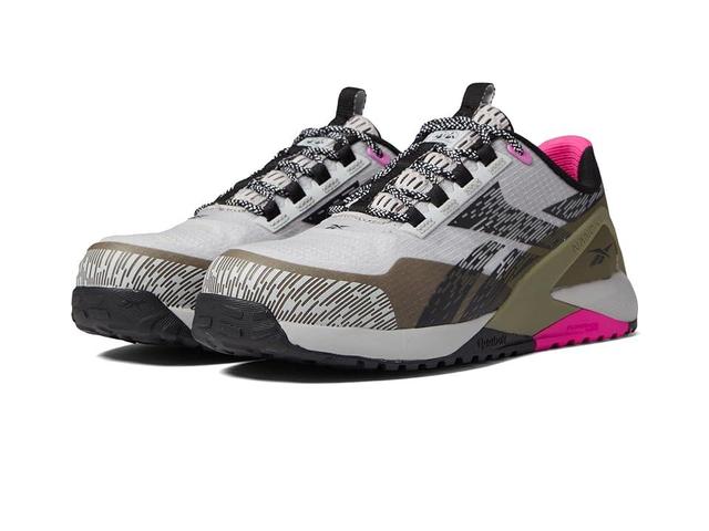 Reebok Work Nano X1 Adventure Work EH Comp Toe (Silver/Army Green/Pink) Women's Shoes Product Image