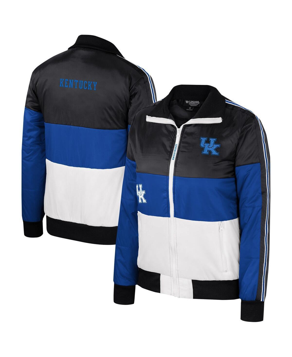 Womens The Wild Collective Royal Kentucky Wildcats Color-Block Puffer Full-Zip Jacket Product Image