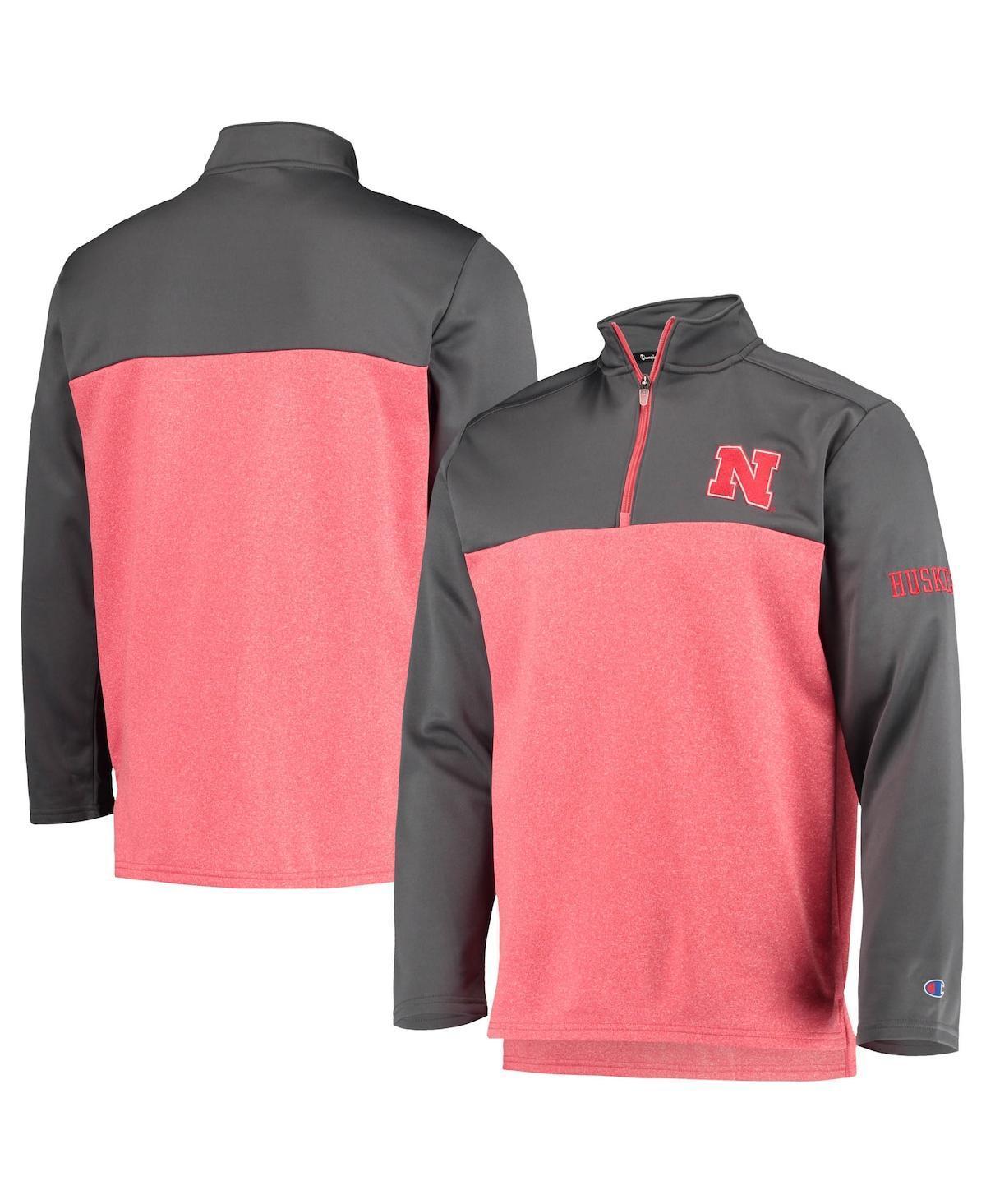 Mens Champion Scarlet Nebraska Huskers Gameday Quarter-Zip Jacket Product Image