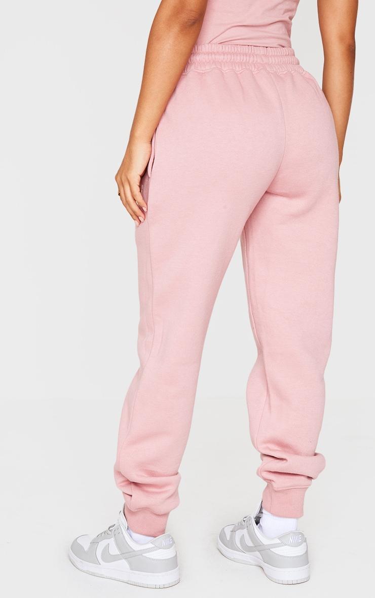 PRETTYLITTLETHING Petite Light Pink High Waist Cuffed Sweatpants Product Image