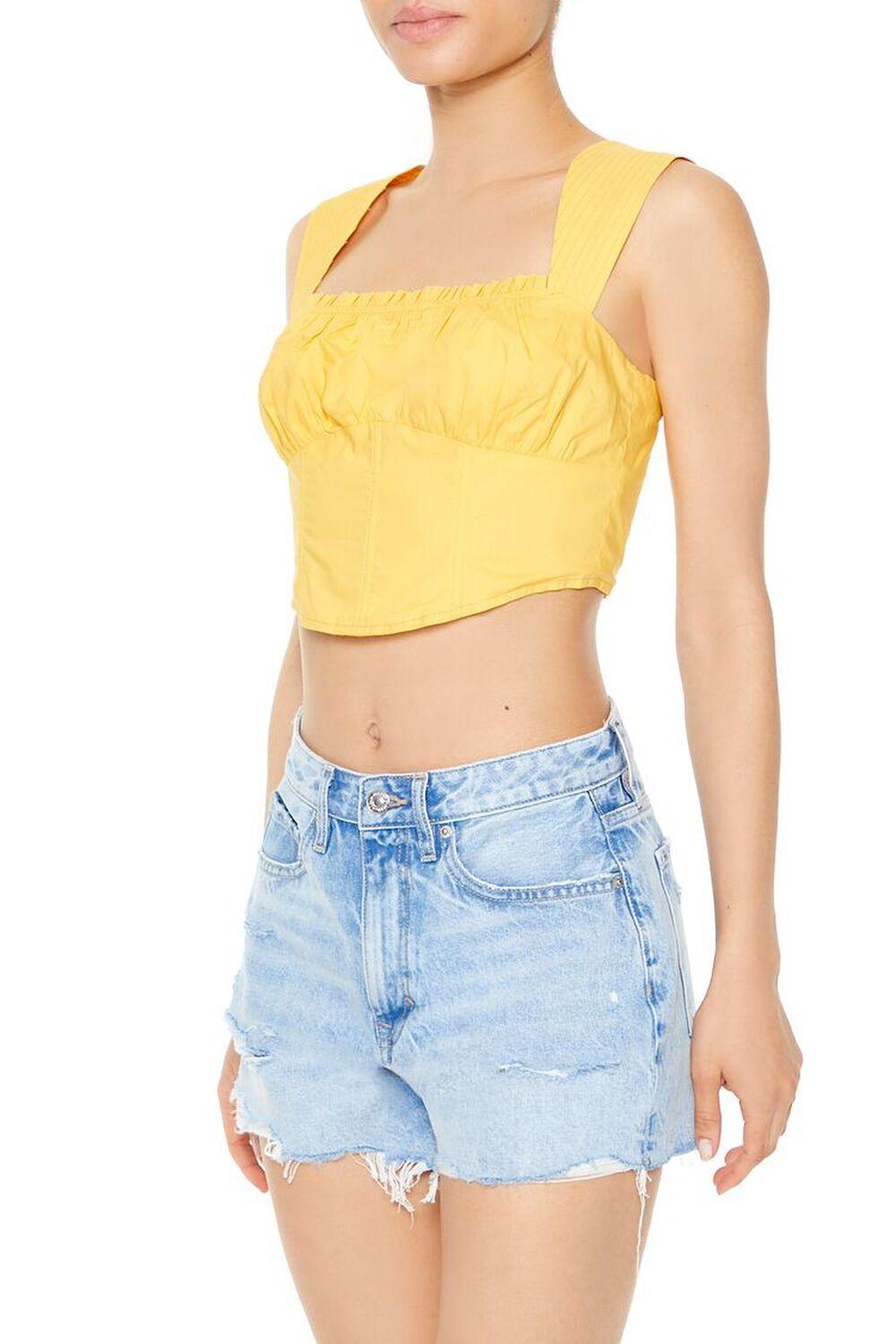 Poplin Curved-Hem Crop Top | Forever 21 Product Image