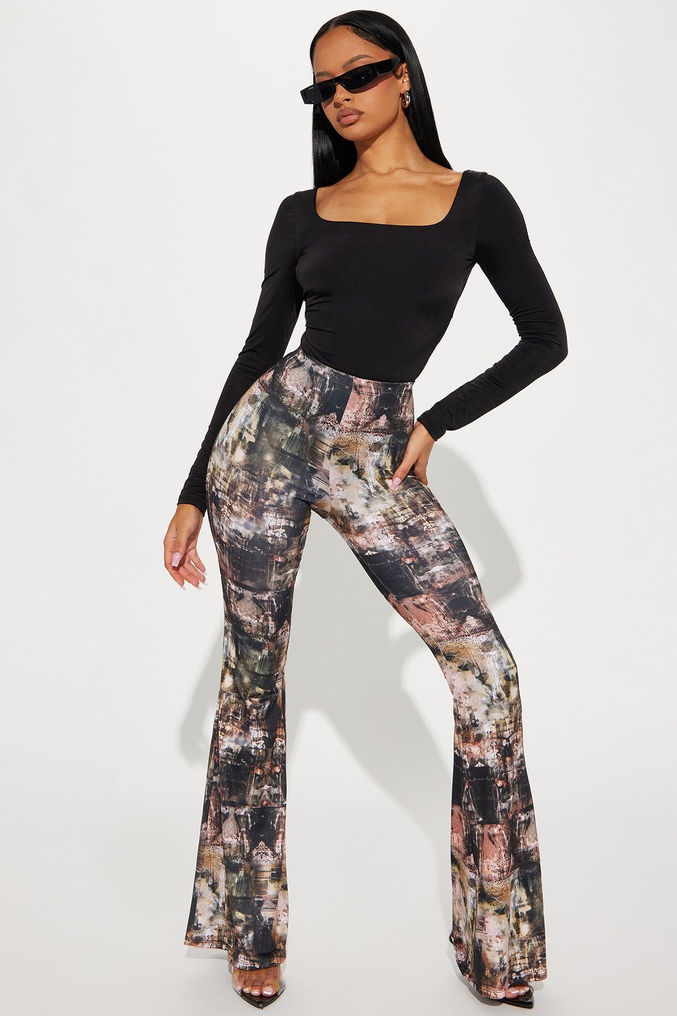 Gabriella Flare Pant - Brown/combo Product Image