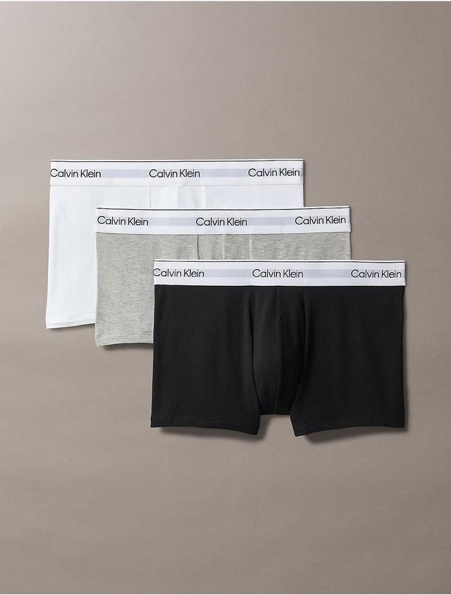 Calvin Klein Mens Modern Cotton Stretch 3-Pack Low Rise Trunk - Multi - S Product Image