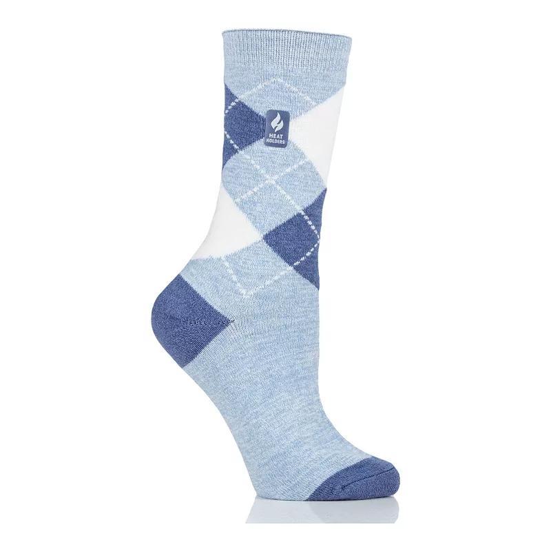 Womens Heat Holders Ultra Lite 3x Warmer Argyle Crew Socks Product Image