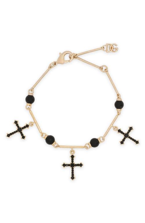 Dolce & Gabbana Bijoux Cross Bracelet in Metallic Product Image