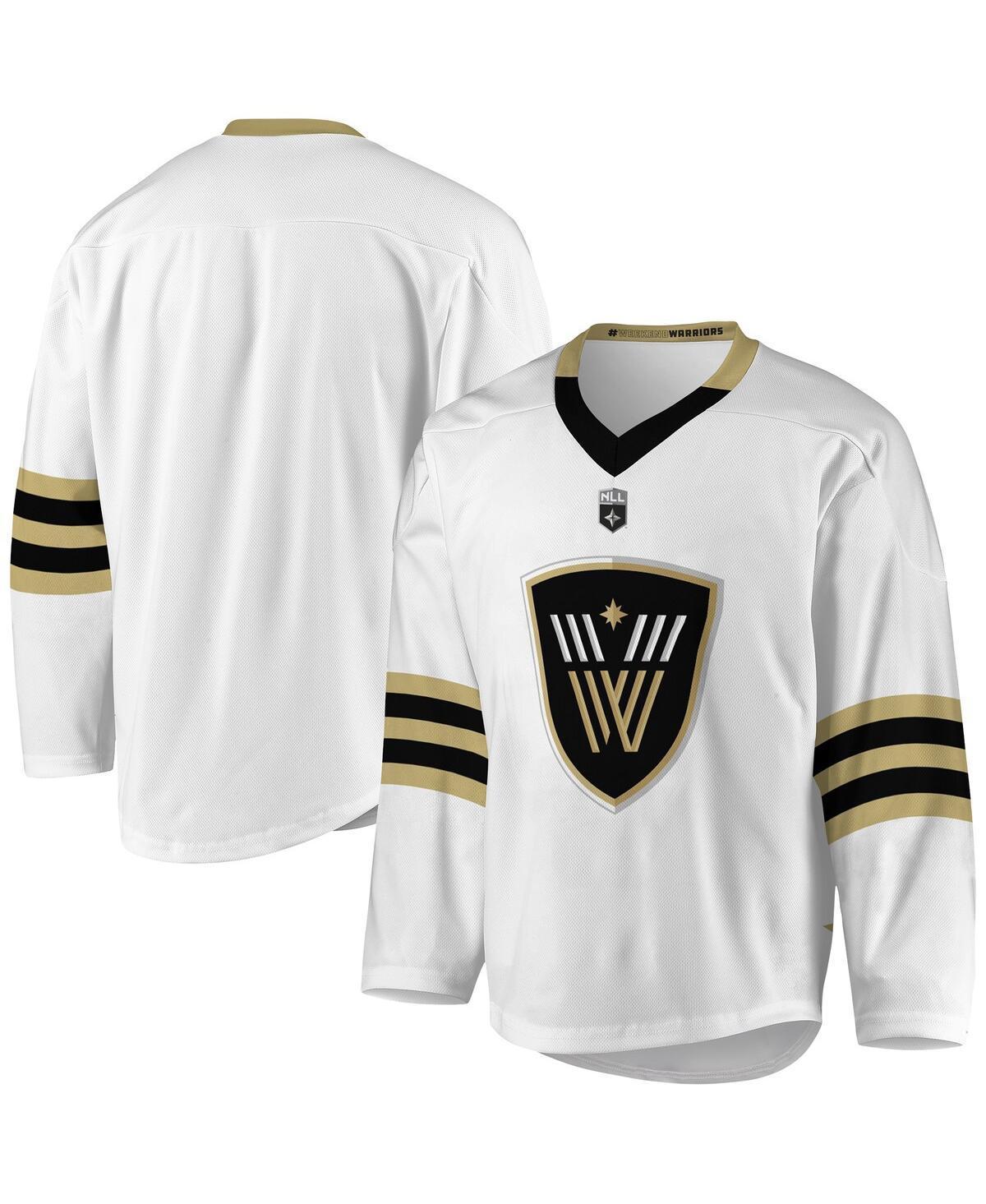 Mens White and Black Vancouver Warriors Replica Jersey - White, Black Product Image