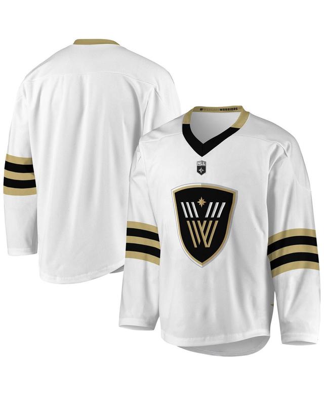 Mens White and Black Vancouver Warriors Replica Jersey - White, Black Product Image