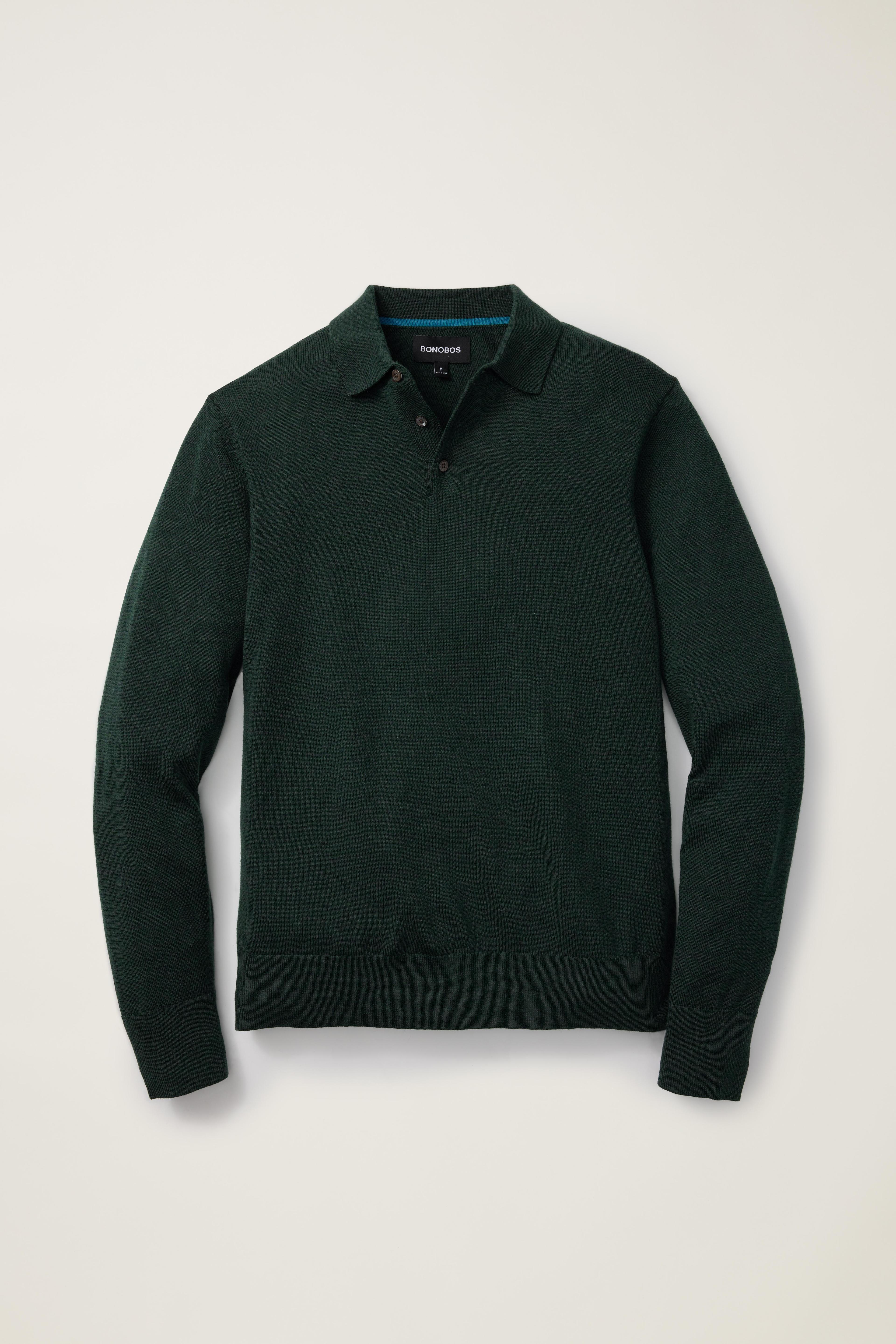 Hudson Long Sleeve Sweater Polo Product Image