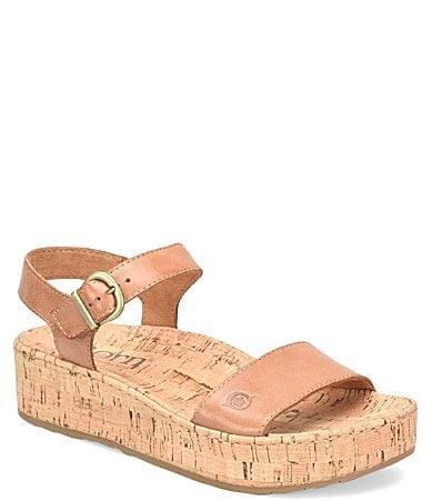 Born Sari Leather Cork Platform Sandals Product Image